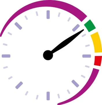 CHRONOMETER AND SPEED CONTROL Illustrazione stock