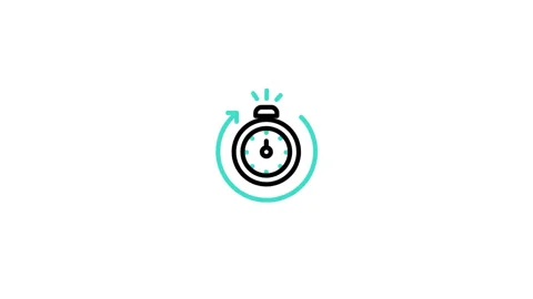 Chronometer Animated Icon Vídeos de archivo 320201028