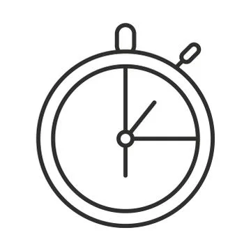 Chronometer clock timer line style design 스톡 일러스트