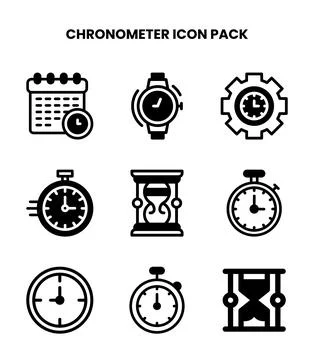 Chronometer DuoTone Graphics Icons Pack Stockillustratie