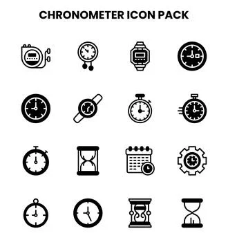 Chronometer DuoTone UI Icons Pack Ilustração Stock