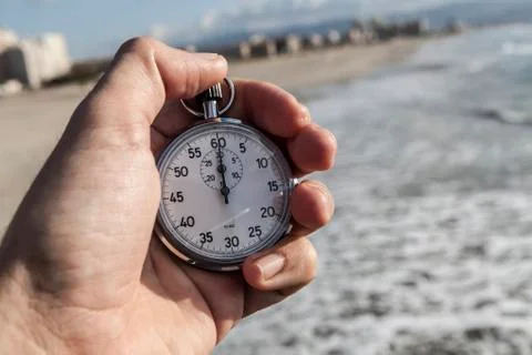 Chronometer In Hand Stock Photos