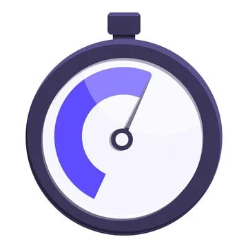 Chronometer icon cartoon vector. Timer clock Illustrazione stock