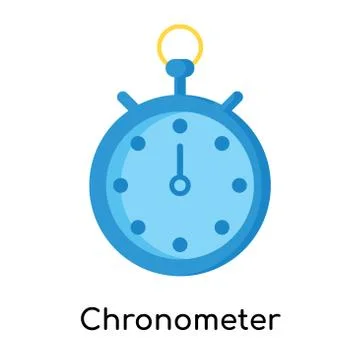 Chronometer icon isolated on white background Free Stock Illustration