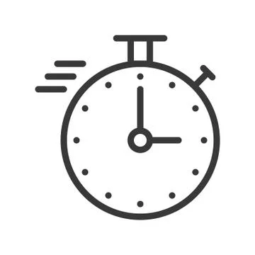 Chronometer or speed icon with stop watch, pixel perfect design editable stro 스톡 일러스트