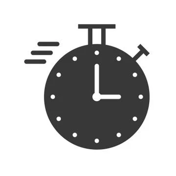Chronometer or speed icon with stop watch, pixel perfect design Stock-Illustration