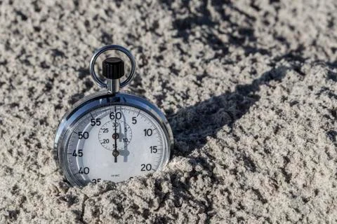 Chronometer in Sand Stock Photos