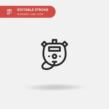 Chronometer Simple vector icon. Illustration symbol design template for web m Stock Illustration