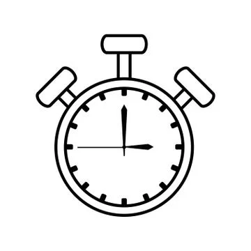 Chronometer time isolated icon Stock Illustration