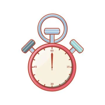 Chronometer time isolated icon Illustrazione stock