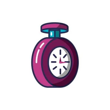 Chronometer time isolated icon Illustrazione stock