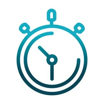 Chronometer time speed science and research gradient style icon Illustrazione stock