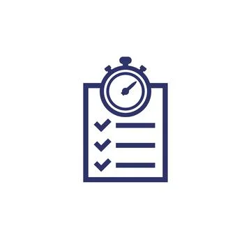 Chronometer, timer and checklist icon Stock Illustration