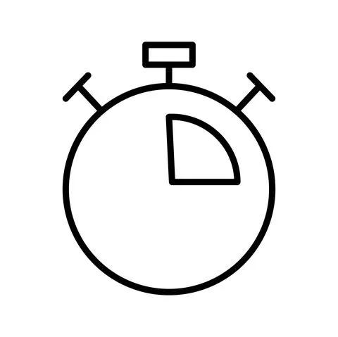 Chronometer timer counter line style Stockillustratie
