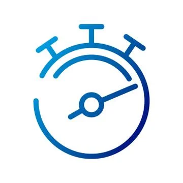 Chronometer timer gradient style icon Stock Illustration