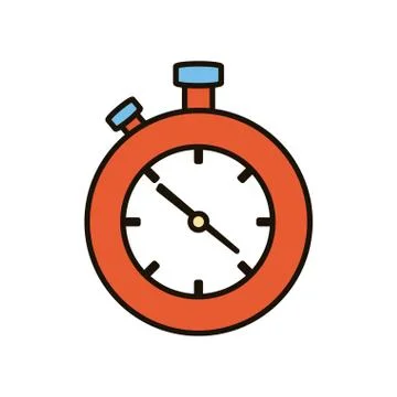 Chronometer timer isolated icon Stock Illustration