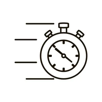 Chronometer timer isolated icon Illustrazione stock