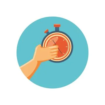 Chronometer timer isolated icon Illustrazione stock