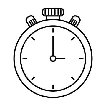 Chronometer timer isolated icon Stock Illustration