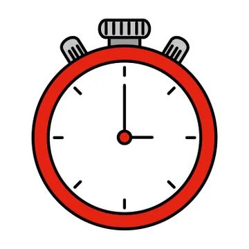Chronometer timer isolated icon Illustrazione stock