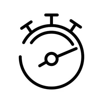 Chronometer timer line style icon Stock Illustration