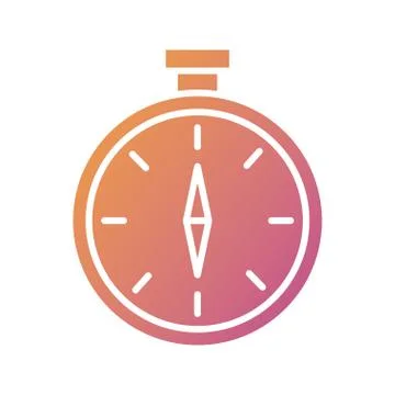 Chronometer timer silhouette style icon Illustrazione stock