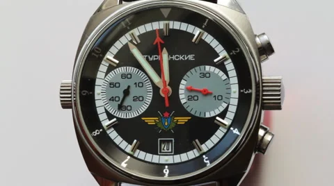 Chronometer Watch Dial 2 Stock-Footage 49524864