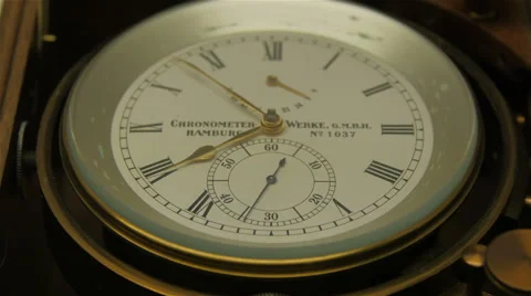 A chronometer watch in the ship Stock Footage 58608692