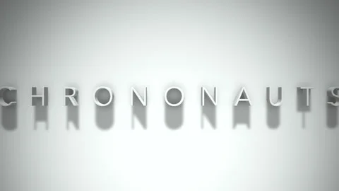 Chrononauts 3D title animation with shadows on a white background Stock Footage 296664366