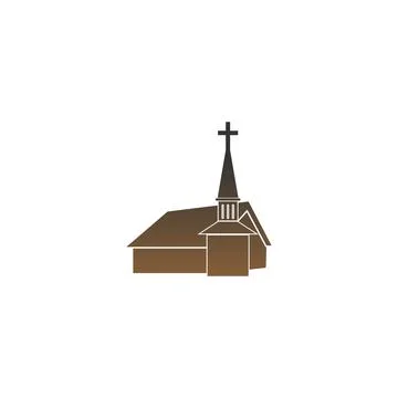 Chruch icon logo sign vector design illustration Illustration