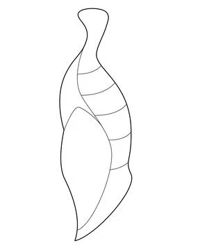 Chrysalis, a butterfly pupa, is a vector linear image suitable for a logo, Ilustração Stock