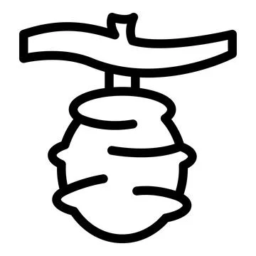 Chrysalis shell icon outline vector. Insect cocoon protection Stockillustratie