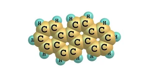 Chrysene molecular structure on white background Stock Illustration