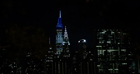 Chrysler Building - Night - Nyc - 4K (Rack Focus shot) Stock Footage 218217742