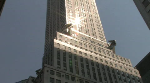 Chrysler Building Pan Up Stock Footage 270420