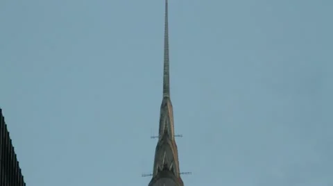 Chrysler Building Tilt Down Video stock 11300499