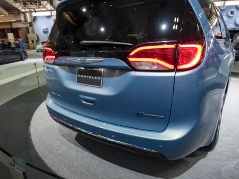 Chrysler Pacifica hybrid at the New York International Auto Show 2017 Stock Photos