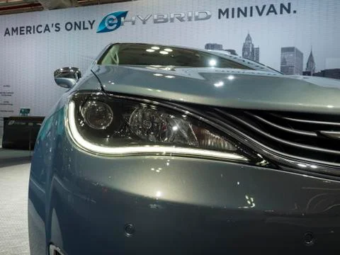 Chrysler Pacifica at the New York International Auto Show 2017 Stock Photos
