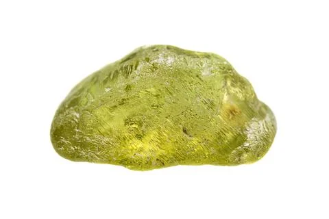Chrysoberyl gemstone on white background 库存照片