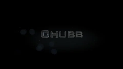 Chubb 3D title word made with metal animation text on transparent black Stock Footage 255711262
