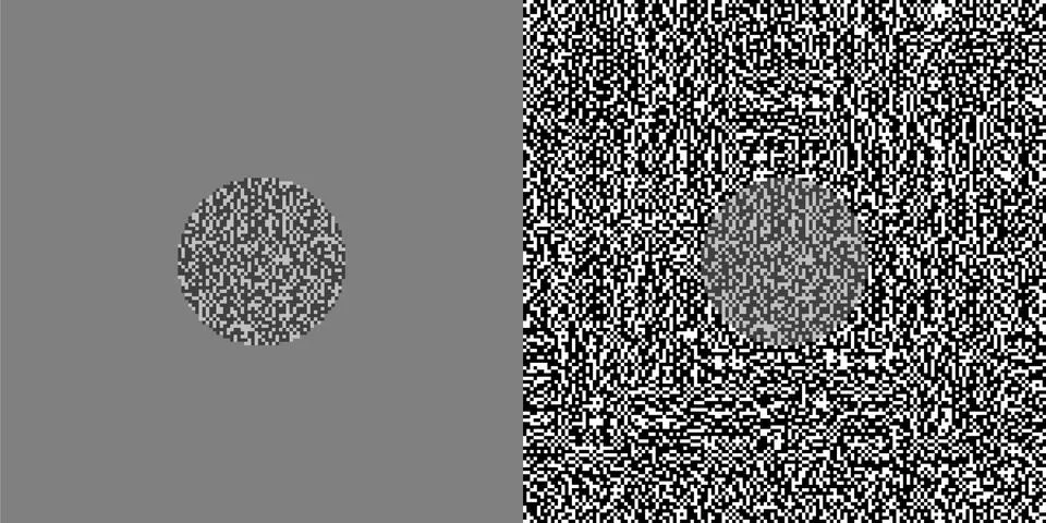 Chubb optical illusion or error in visual perception Stock Illustration