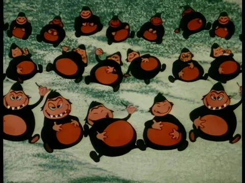 Chubby ants rubbing their full stomachs Stock Footage 261022392