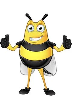 Chubby Bee Character Stock Illustration