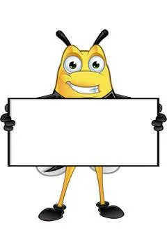 Chubby Bee Character Stock Illustration