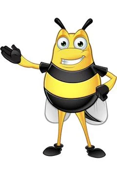 Chubby Bee Character Stock Illustration