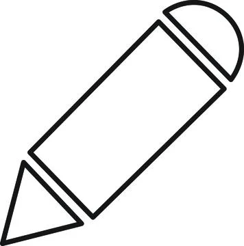 Chubby pencil stationery writing icon Stock Illustration