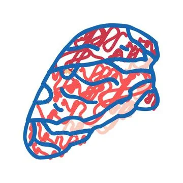Chuck beef meat icon doodle illustration Stock Illustration