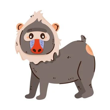 Chuck monkey animal イラスト素材