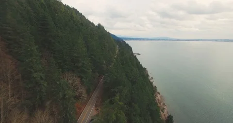 Chuckanut Drive Aerial View Stock Footage 86704828