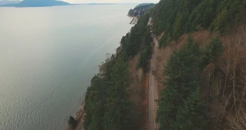 Chuckanut Drive Aerial View Stock Footage 86705120